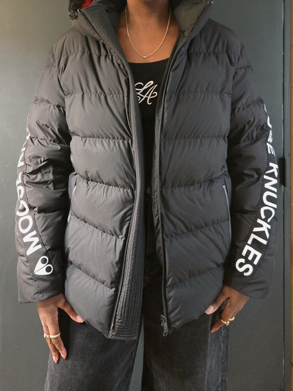 moose knuckles | naufrage puffer jacket | relaxed | black | men’s | us xl